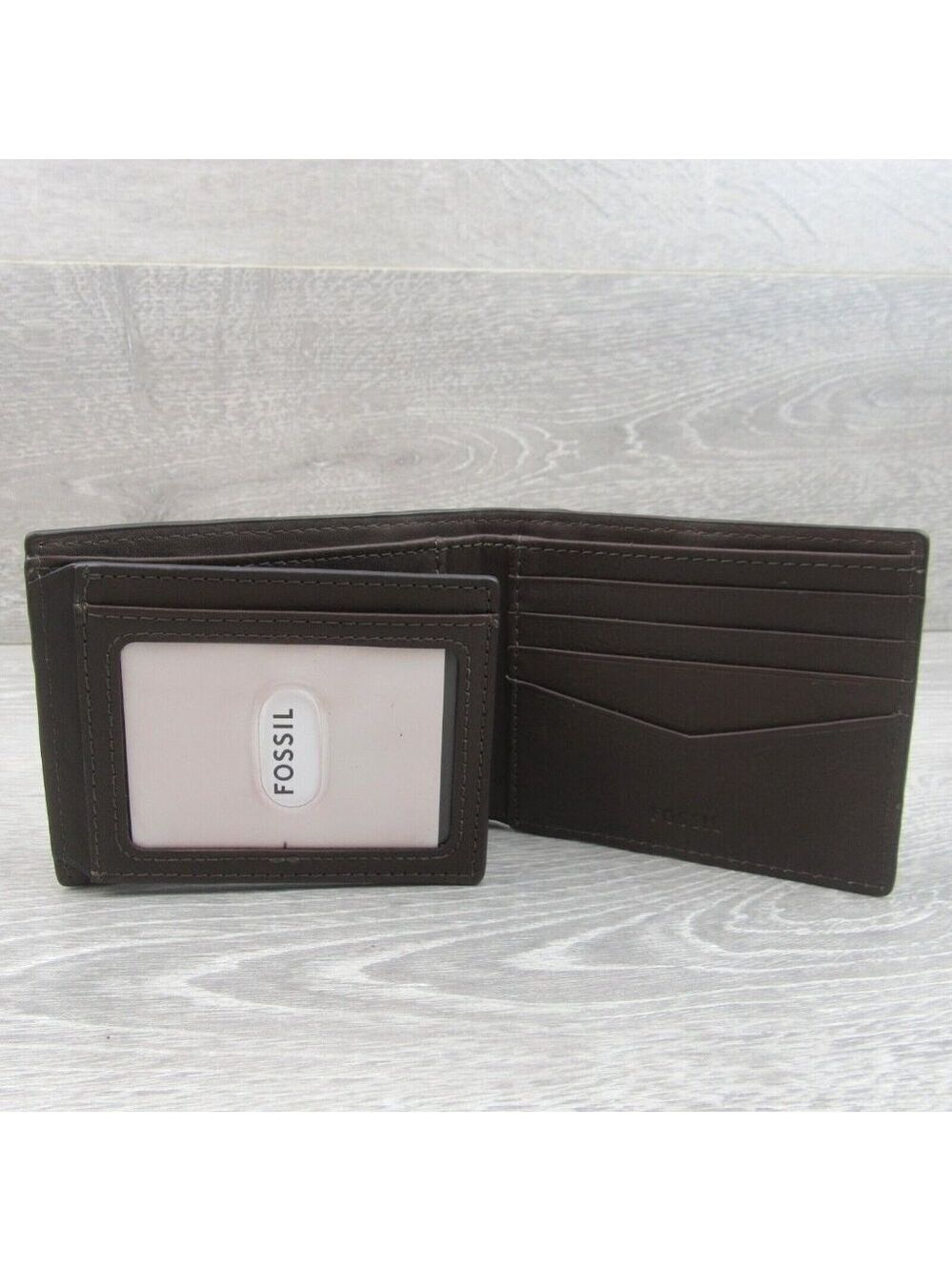 Fossil Journee Traveler Men's Brown Leather Wallet NEW - Picture 5 of 15